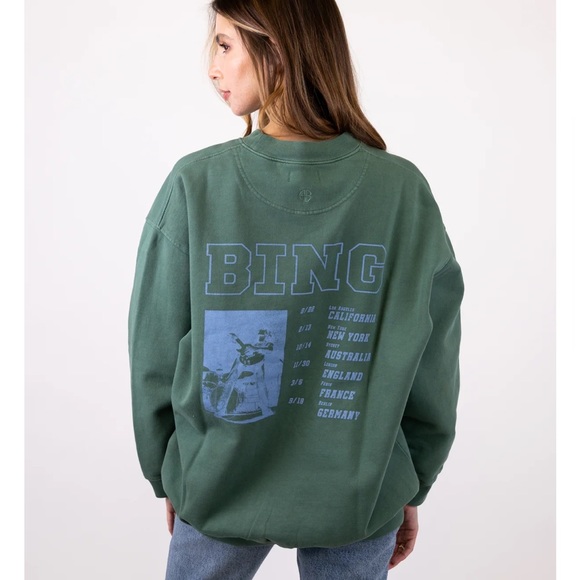 Anine Bing Tops - anine Bing green Cody bing live green oversized sweatshirt size XS loungewear